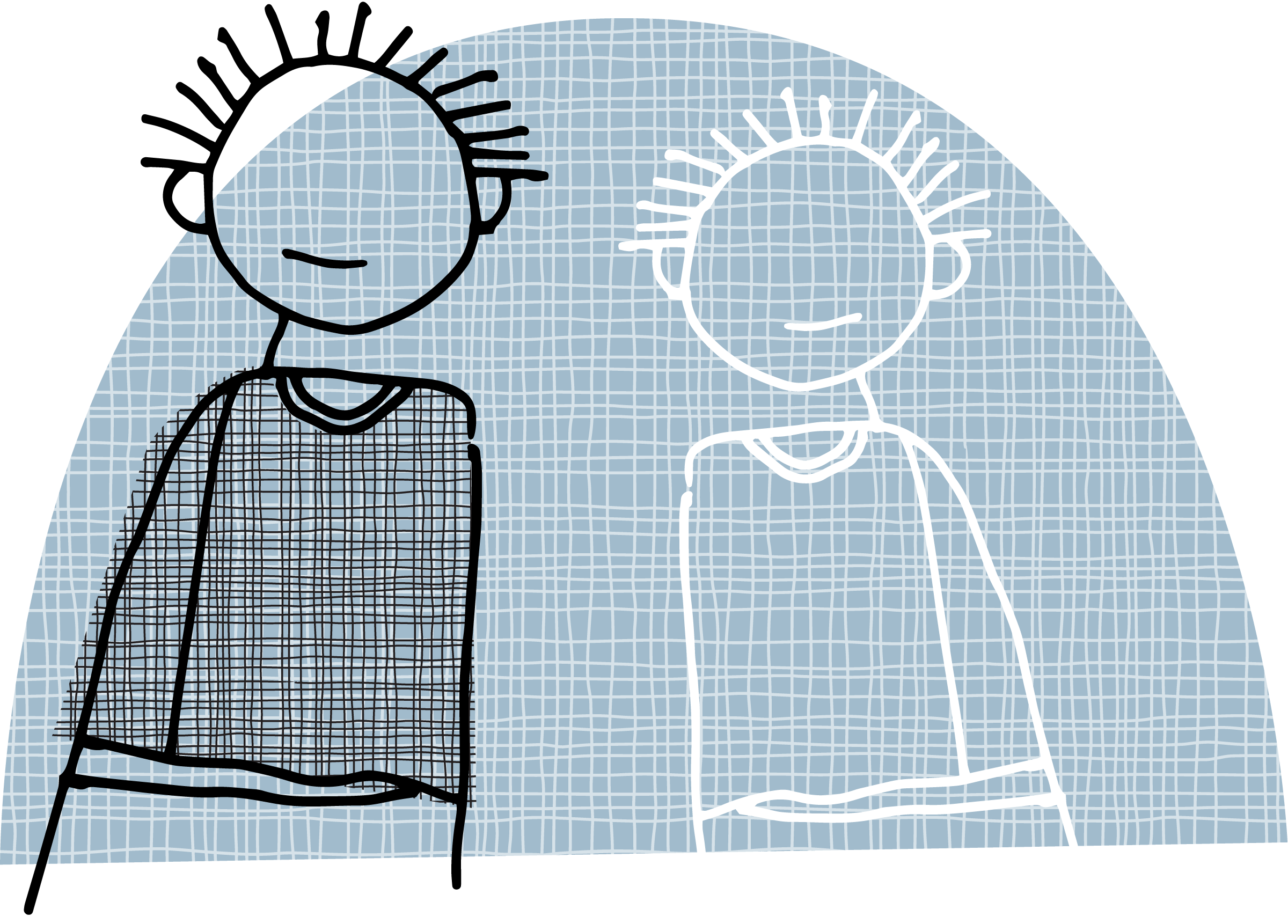 Two boys illustration